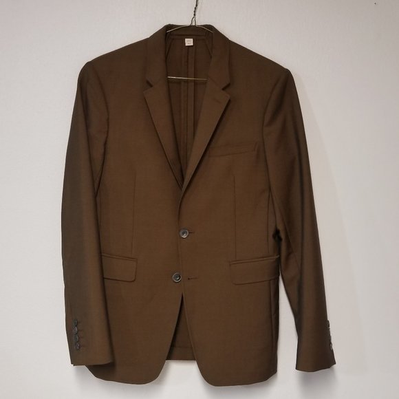 Men's BURBERRY London Stirling Abiyo Slim Fit Suit Blazer Jacket Wool Size 46R - Picture 1 of 8